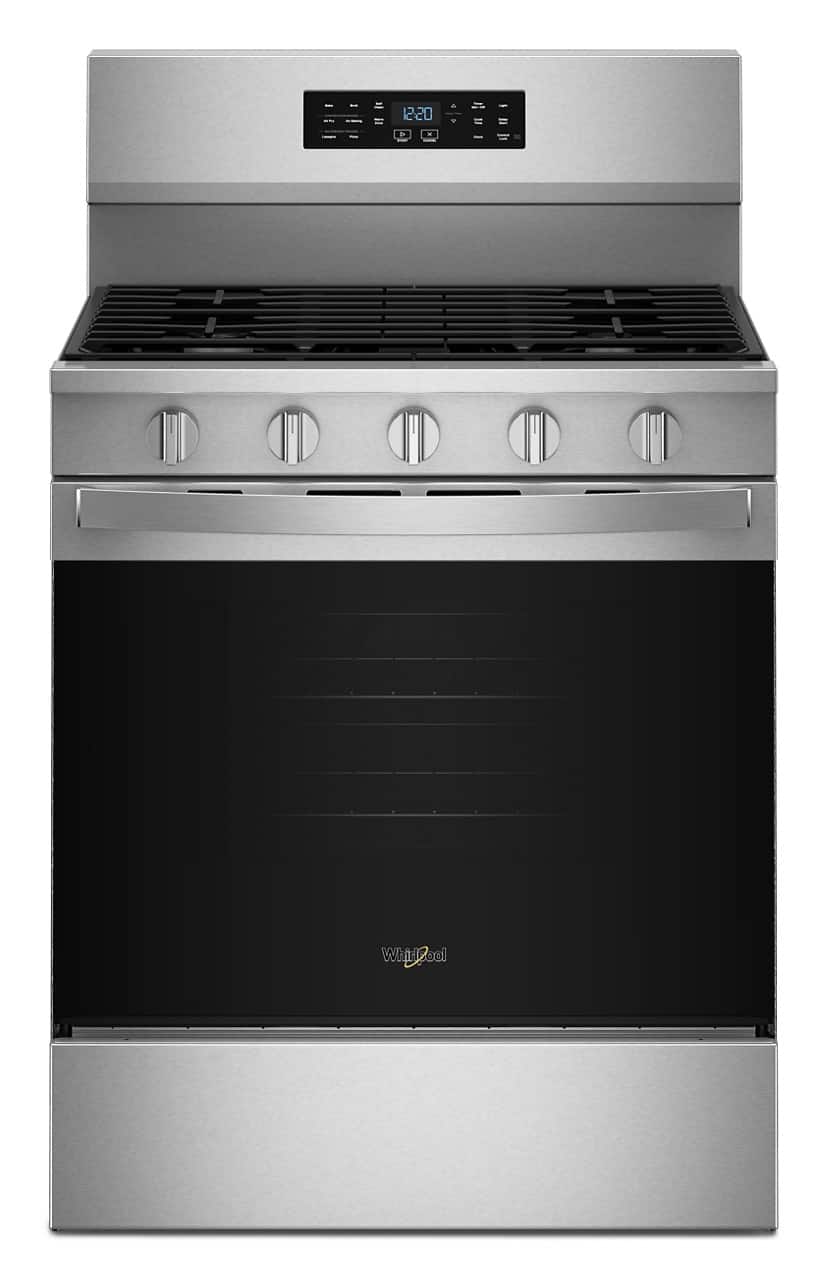 Whirlpool - 5.0 Cu. Ft. Freestanding Gas Range with Air Cooking Technology - Stainless Steel