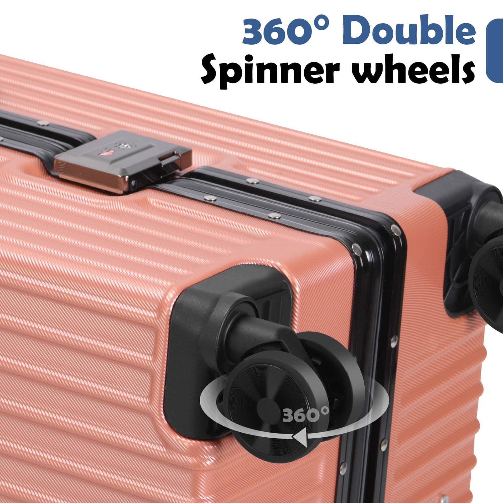 Oumilen 2 Piece Aluminum Frame Luggage Set – 20