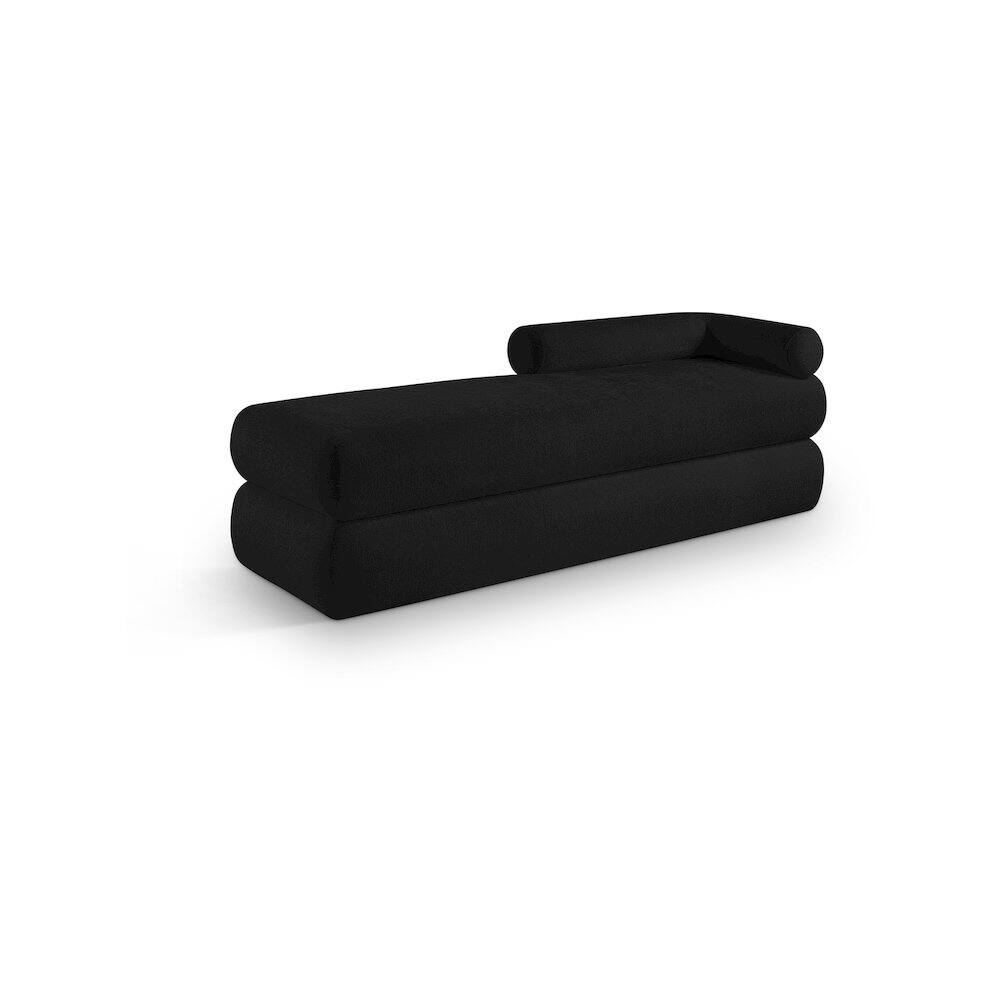 Meridian Furniture - Kennedy Chenille Fabric Bench - Black