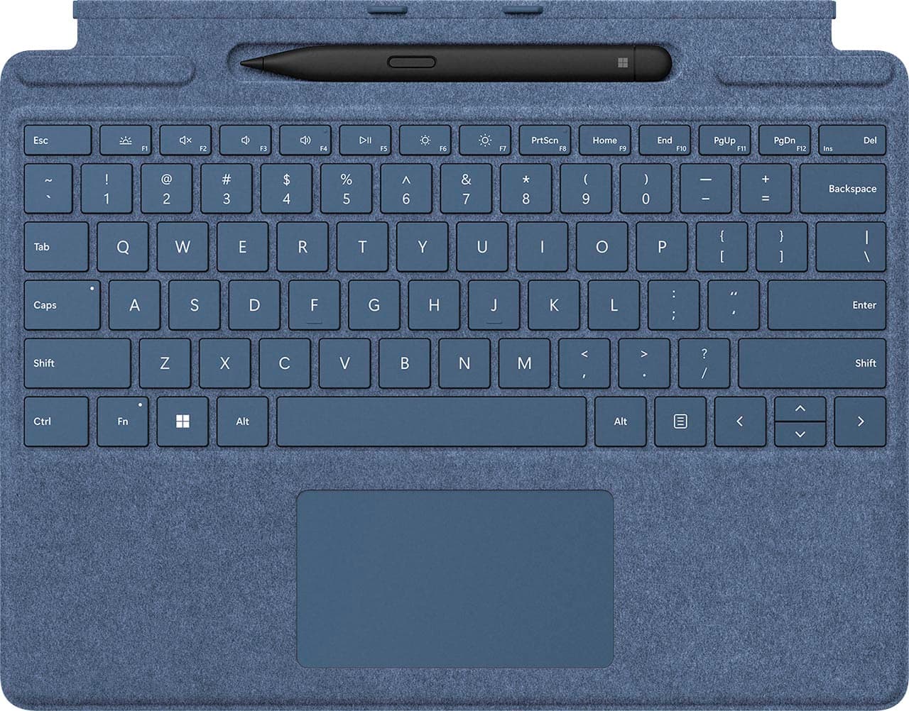 Front. Microsoft - Surface Slim Pen 2 and Pro Signature Keyboard for Pro X, 8, 9 - Sapphire.