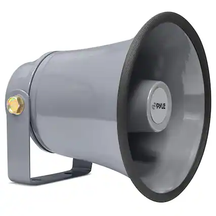 Front. Pyle - Pyle Indoor/Outdoor PA Horn Speaker, 6.3” Portable, 25W Peak Power, Mounting Bracket Included - PHSP6K.