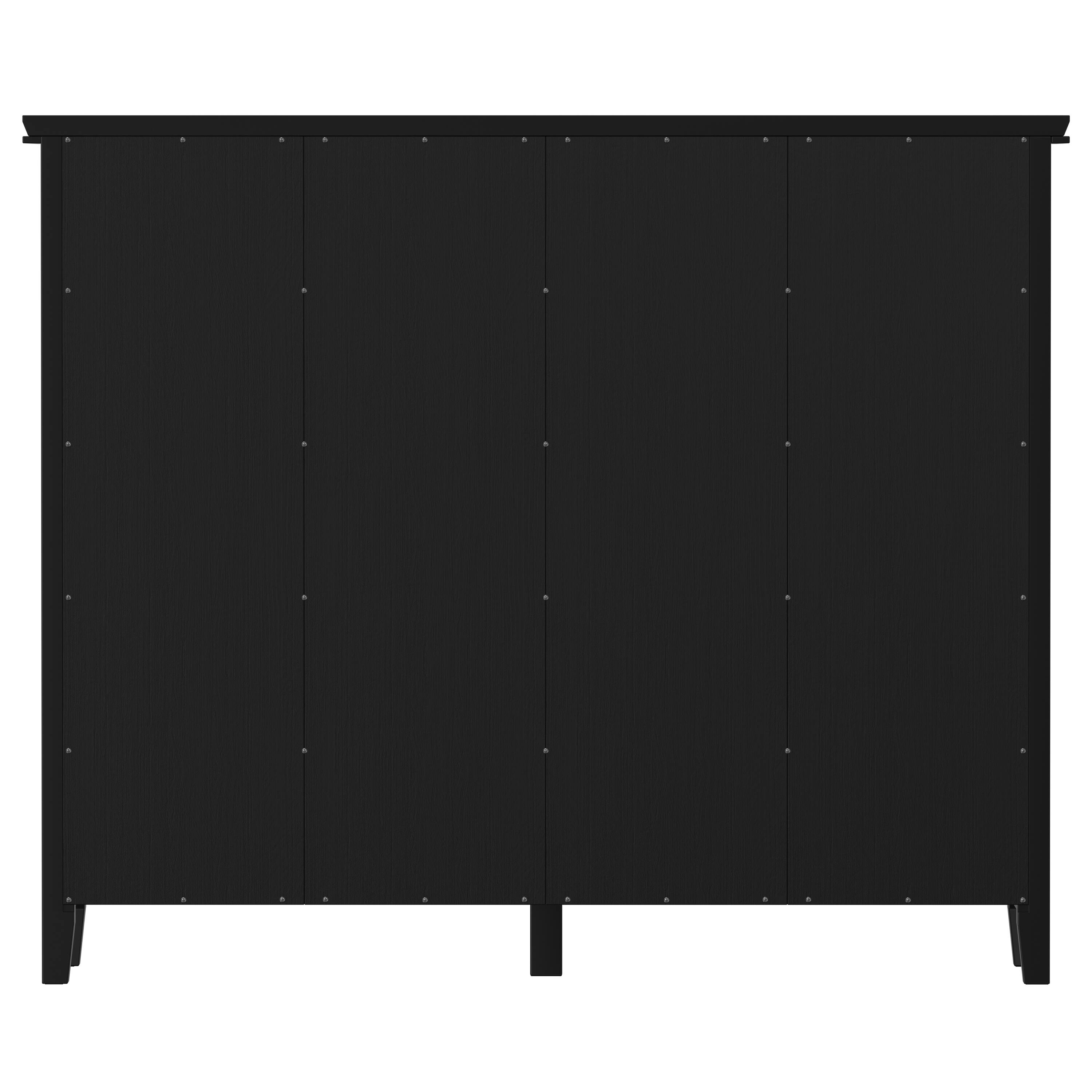 Back. Simpli Home - Artisan 48 inch Tall Solid Wood 12 Cube Storage in Black - Black.