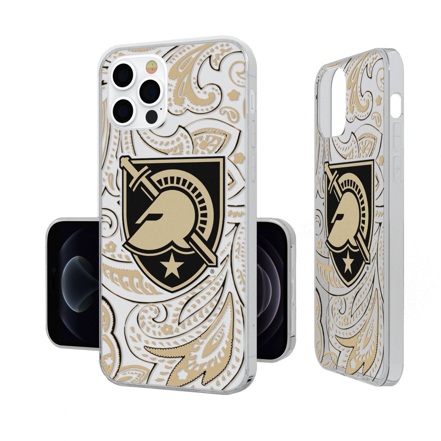 Alt View 2. Keyscaper - Army Black Knights iPhone Paisley Design Clear Case - 15 Pro - Multicolor.