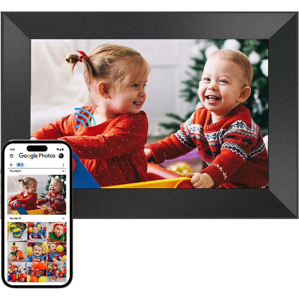 MOSZAR LLC - 10.1" WiFi Digital Photo Frame, Unlimited Storage, Share Photos via App, Email, Google Photos