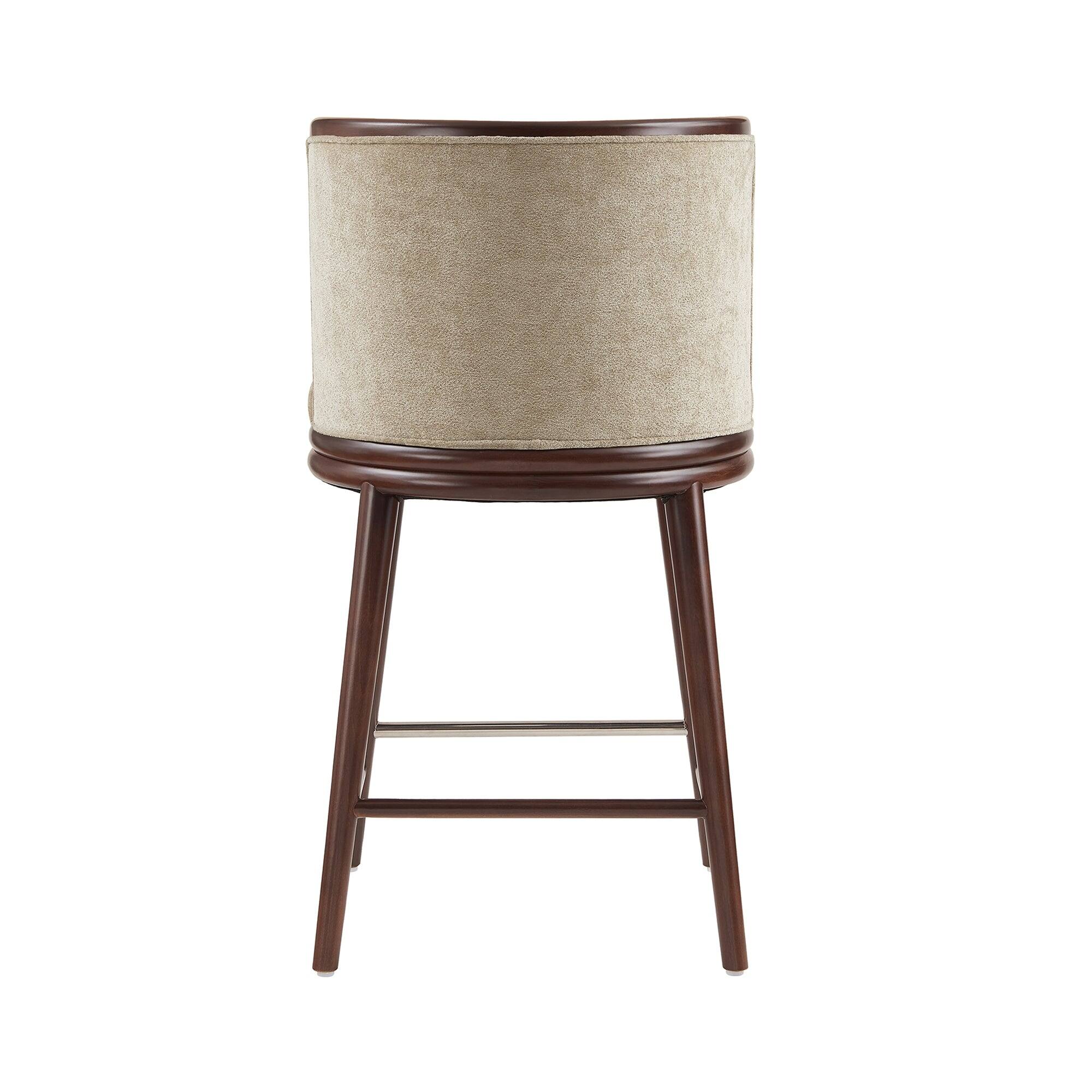 Alt View 4. Manhattan Comfort - Evalyn Modern Wood Upholstered Counter Stool - Natural.