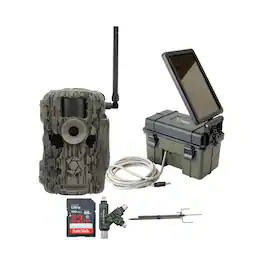 Stealth Cam - 36MP Fusion Max Cellular Trail Camera with 80 Feet Detection Range with Solar Power Pack Mount Stick