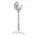 Front. Vornado - 6803DC Energy Smart Pedesetal Fan, Whole Room Circulation with Variable Speed and Remote Control - Ice White.