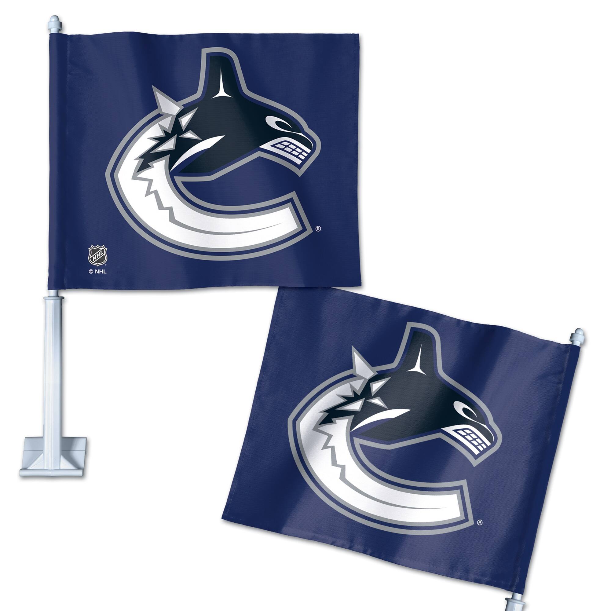 Alt View 2. WinCraft - Vancouver Canucks Double-Sided Car Flag - Multicolor.