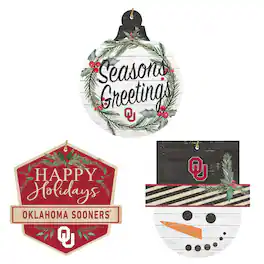 Jardine - Oklahoma Sooners Ornament Bundle - White