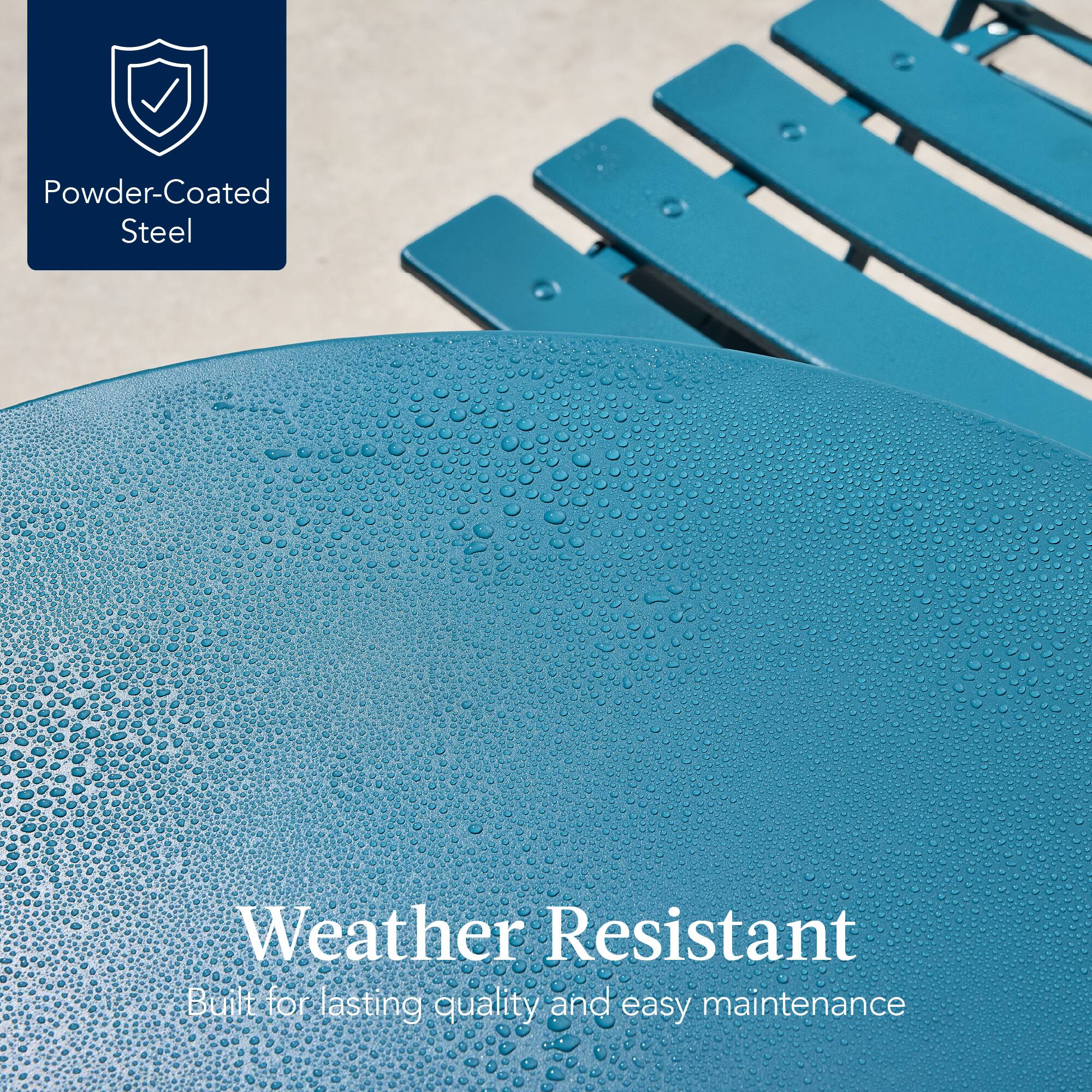Powder-Coated Steel

Weather Resistant  
Built for lasting quality and easy maintenance