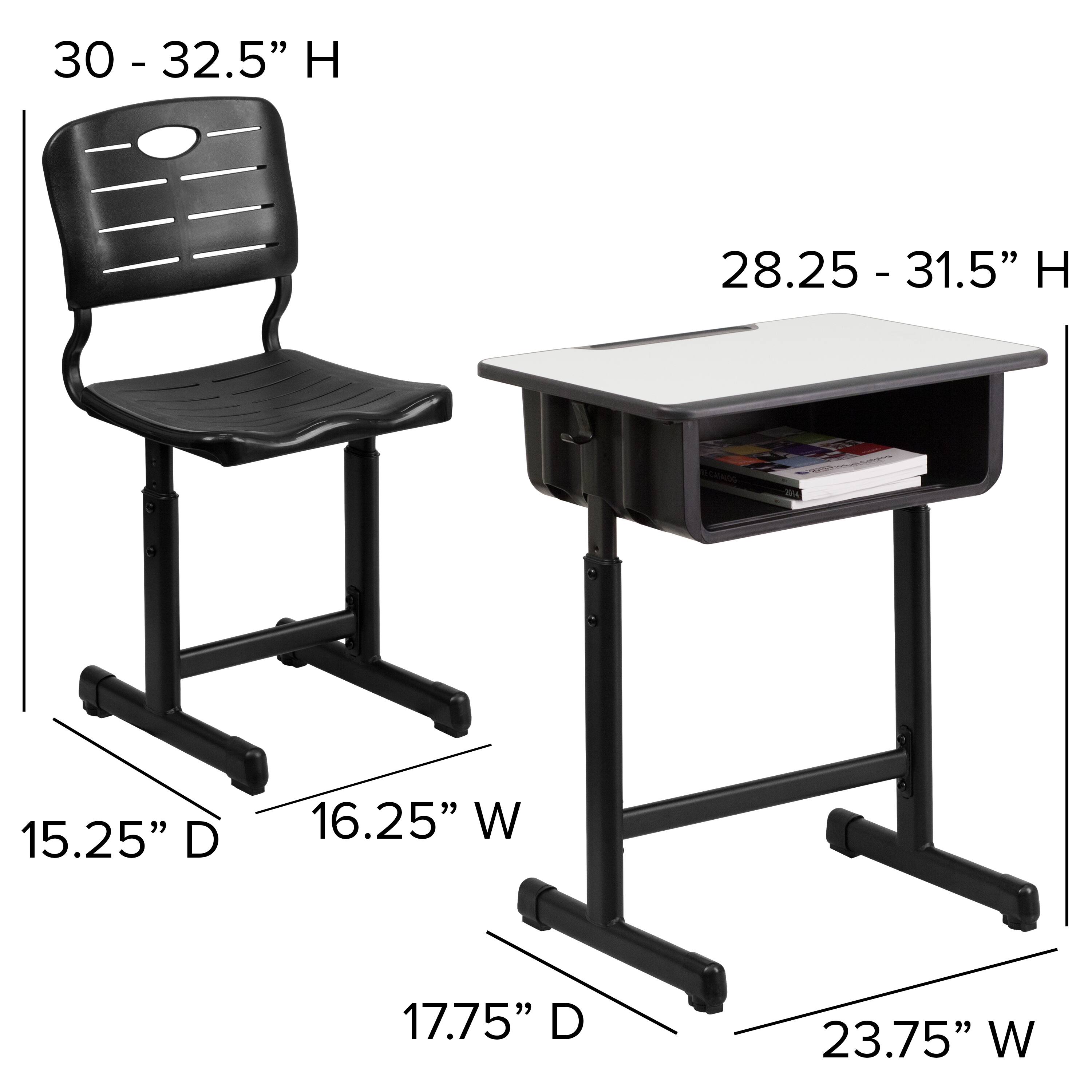 30 - 32.5" H  
28.25 - 31.5" H  
15.25" D  
16.25" W  
17.75" D  
23.75" W