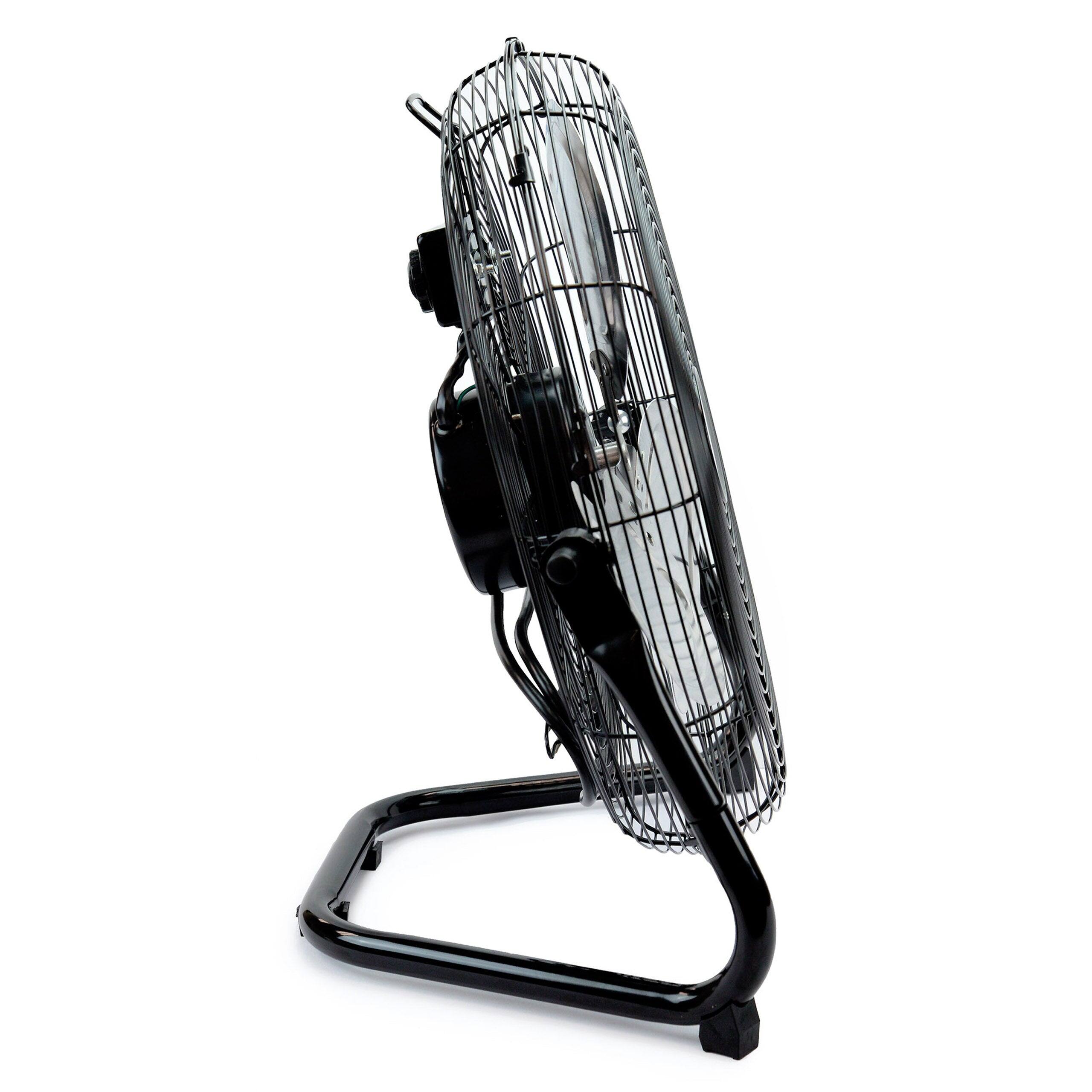 Alt View 8. NewAir - 18" High Velocity Portable Floor Fan with 3 Fan Speeds and Long-Lasting Ball Bearing Motor - Black.