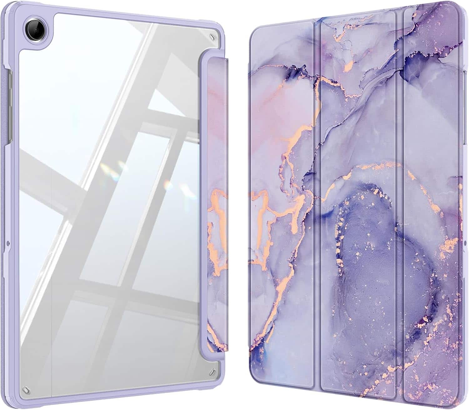 Fintie - Clear Case for Samsung Galaxy Tab A11+ / Tab A9+ 11 Inch, Shockproof Transparent Back Cover, Viewing & Typing Angles - Lilac Marble price history on PriceWatchPro