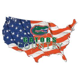 Fan Creations - Florida Gators USA Flag Cutout Sign - Multicolor