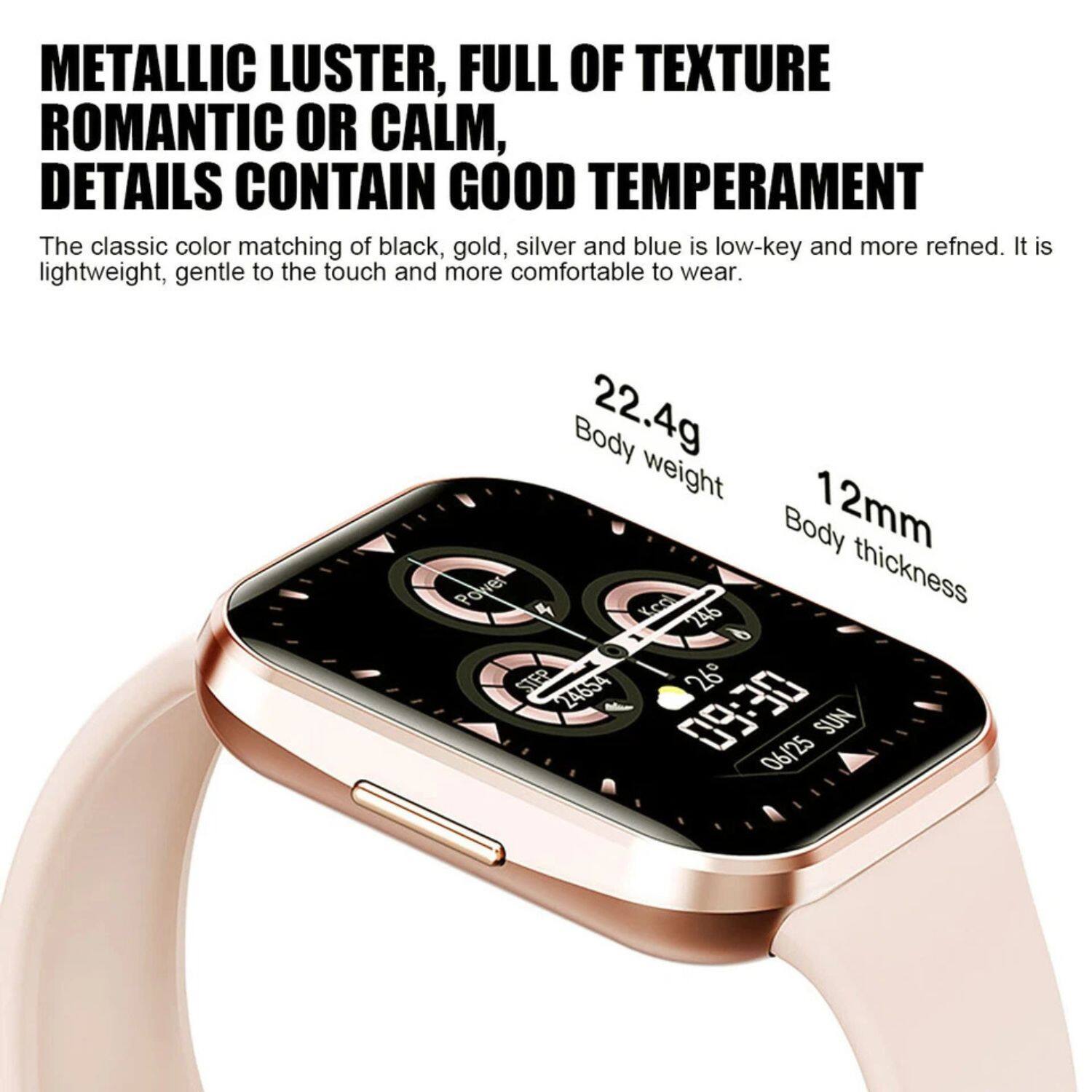 METALLIC LUSTER, FULL OF TEXTURE  
ROMANTIC OR CALM,  
DETAILS CONTAIN GOOD TEMPERAMENT  

The classic color matching of black, gold, silver and blue is low-key and more refined. It is lightweight, gentle to the touch and more comfortable to wear.  

Body weight: 22.4g  
Body thickness: 12mm  

24654  
26  
09:30  
06/25 SUN