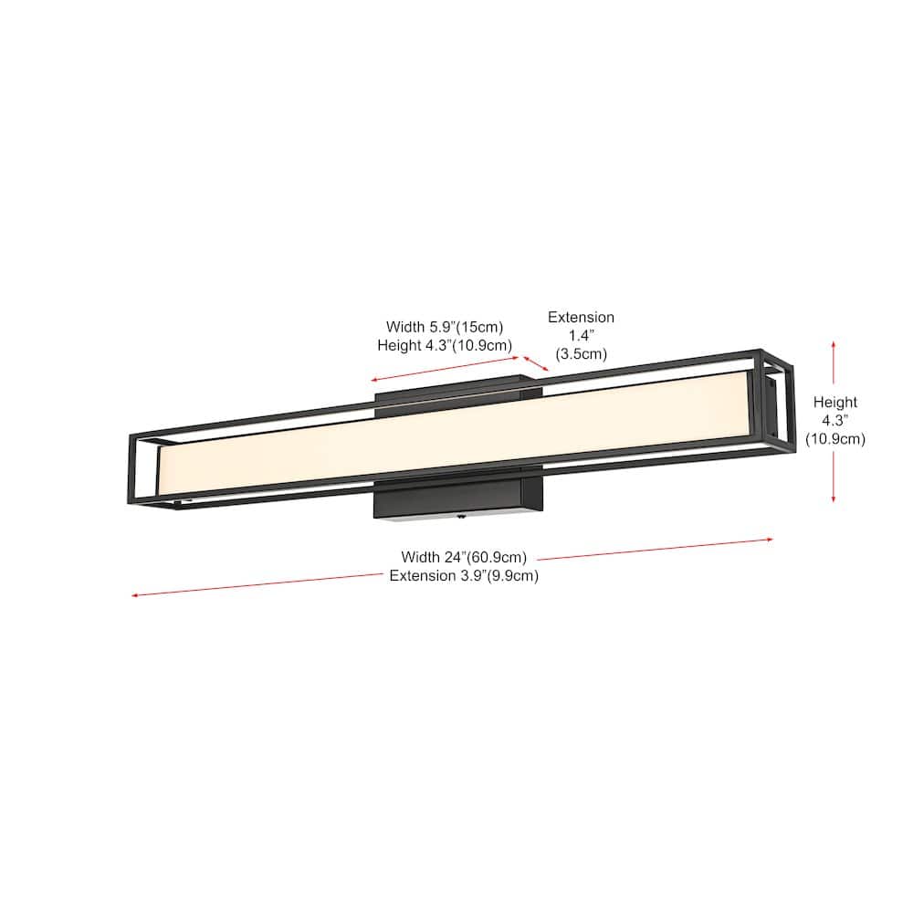 Living District - Aden 24 Inch Led Wall Sconce In - Black price history on PriceWatchPro
