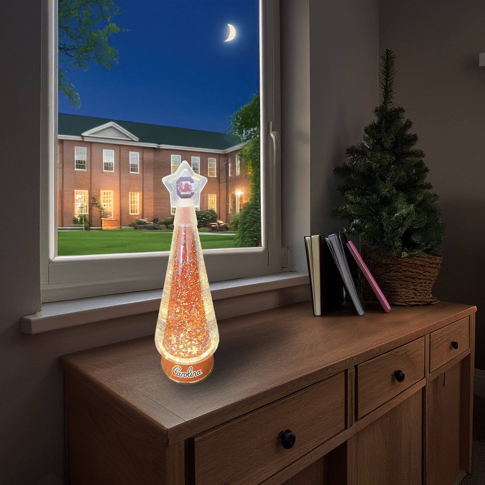 Alt View 2. Santa's Workshop - South Carolina Gamecocks 12" Tree Globe - Red.