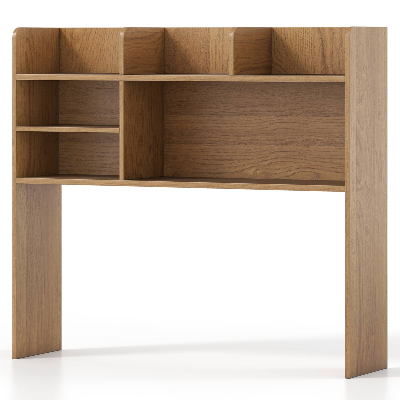 Alt View 9. Gymax - Gymax 3-Tier Desktop Bookshelf w/ 6 Shelves Desk Organizer for Computer Desk Natural - Natural.