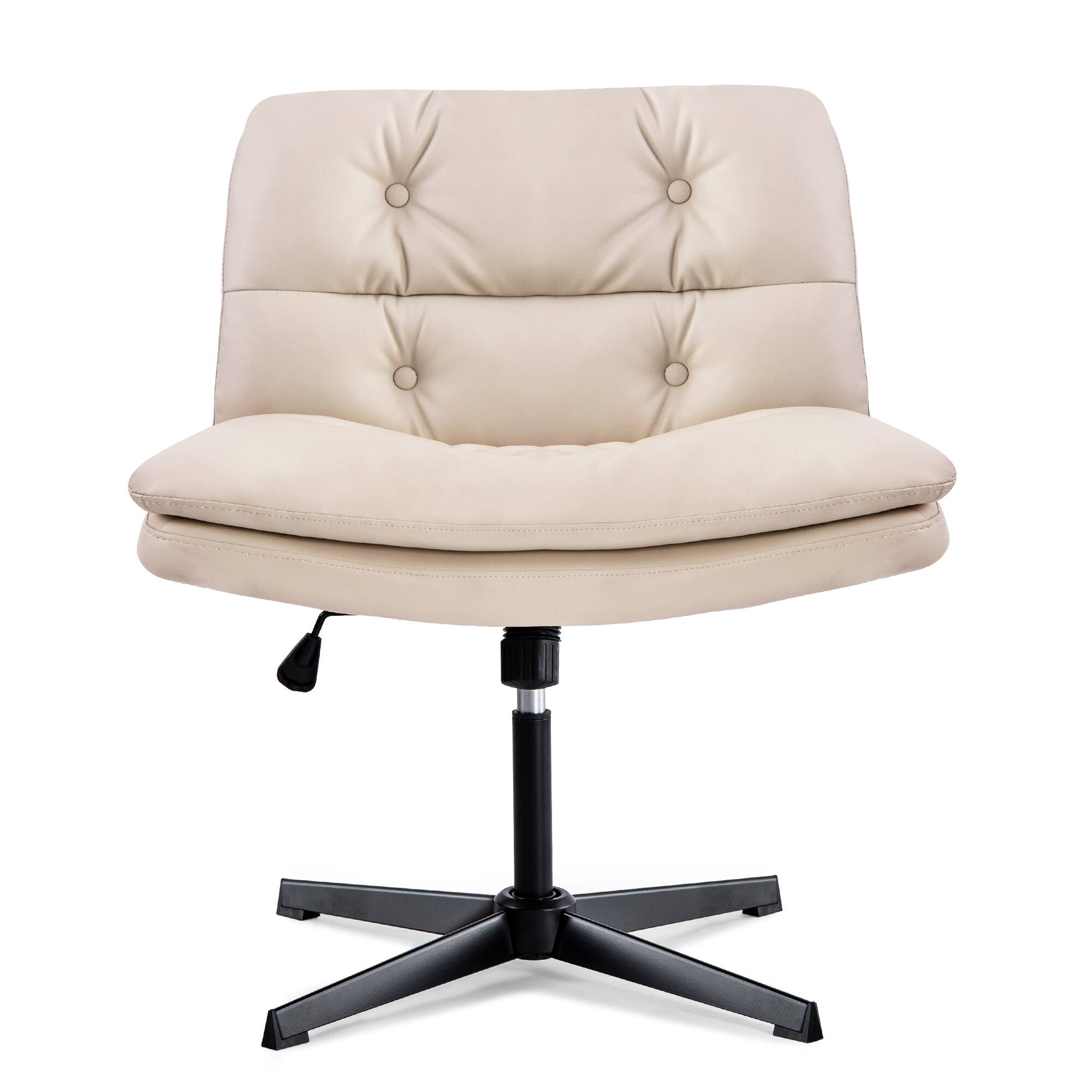 Front. Spaco - Spaco Larger Size 360° Swivel Home Office Desk Chair with Wheels, for Home Office - Beige.