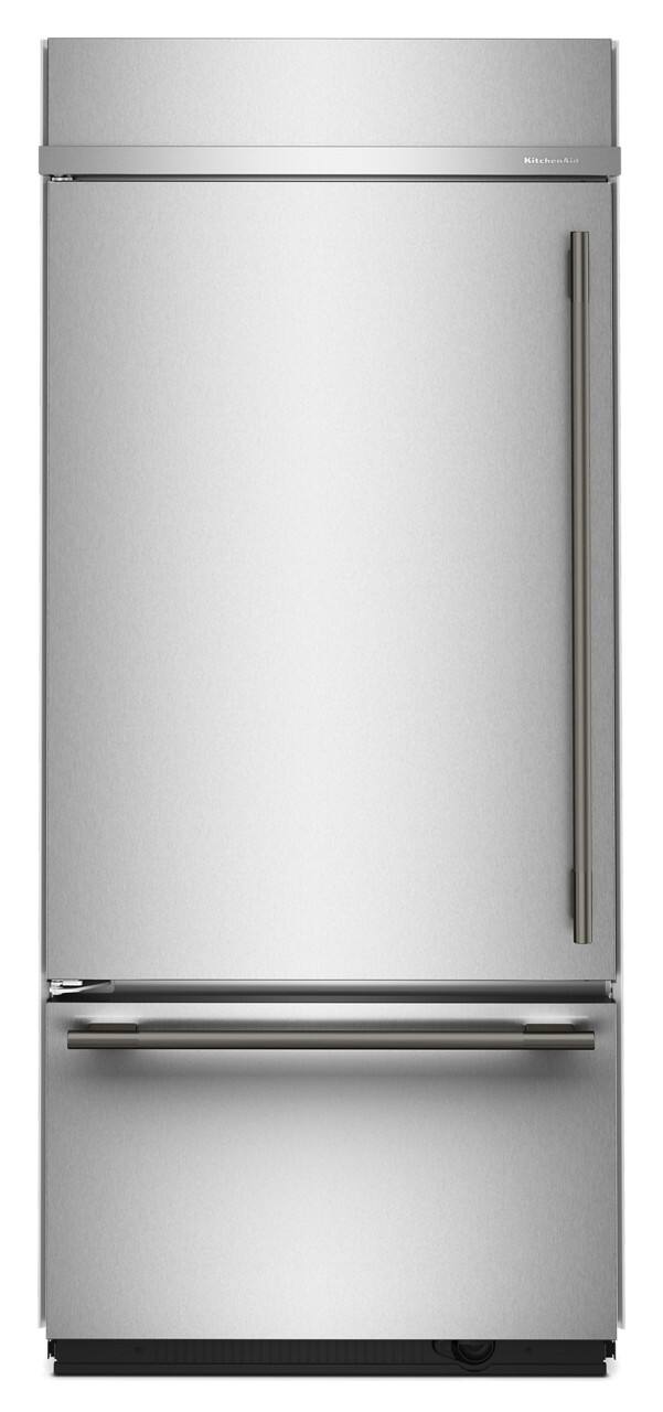 Alt View 14. KitchenAid - 20.8 Cu. Ft. Built-In Bottom Mount Refrigerator with Platinum Interior - Stainless Steel with PrintShield Finish.