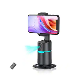 Cubilan - AI Face/Body Tracking Phone Holder – 360° Rotation, Remote & Gesture Control, No App, 1/4" Tripod for Vlog/TikTok/Live