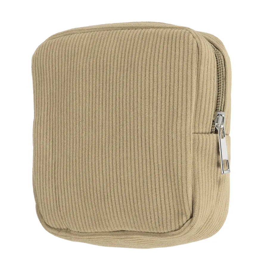 Zippered Unique Bargains Portable Corduroy Period Bag for Women, Cute Zippered ...