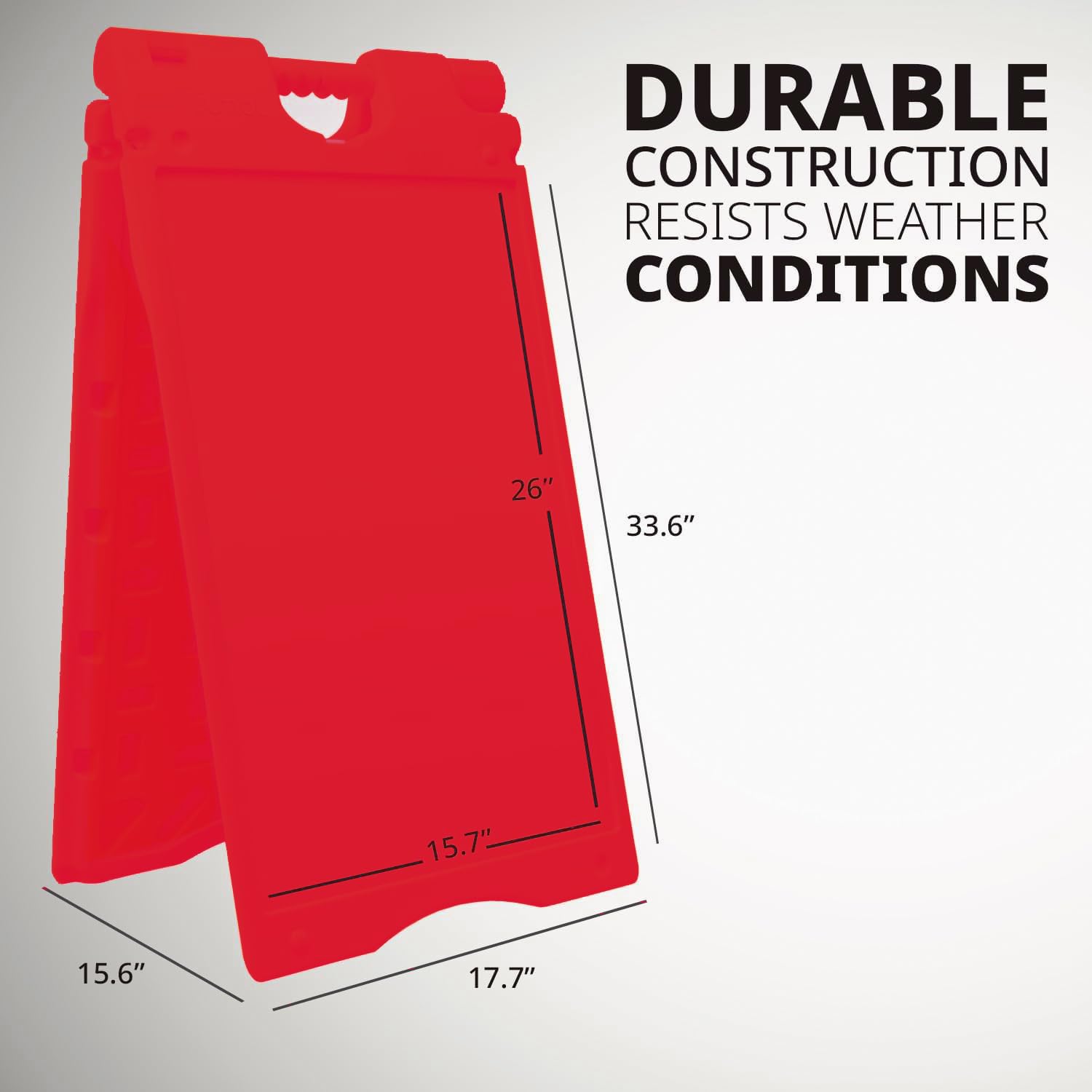 DURABLE CONSTRUCTION RESISTS WEATHER CONDITIONS

26" 33.6" 15.7" 15.6" 17.7"