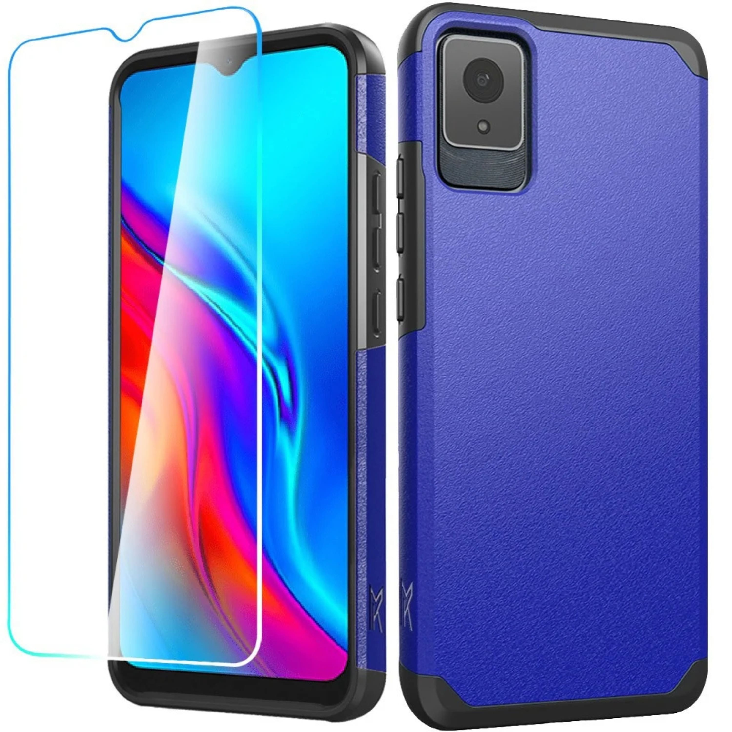 Kitcheniva - Tough Shockproof Hybrid Case With Tempered Glass For TCL K11 - Blue price history on PriceWatchPro