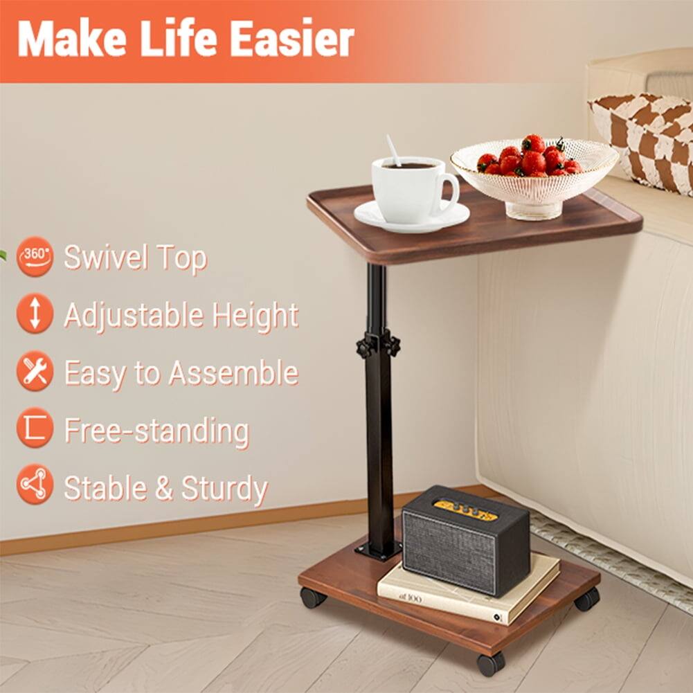 Make Life Easier

- 360° Swivel Top
- Adjustable Height
- Easy to Assemble
- Free-standing
- Stable & Sturdy