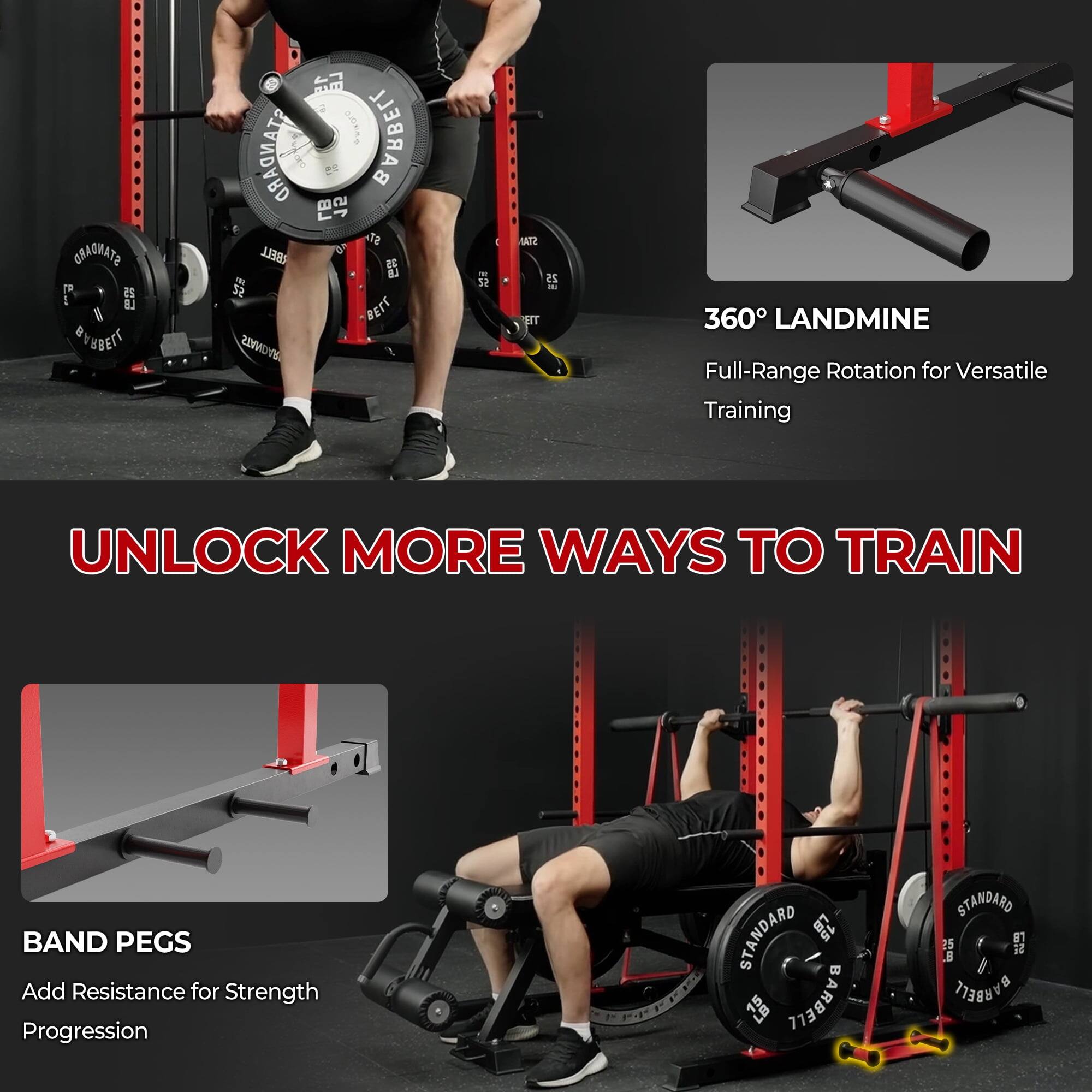 Mikolo Multi Functional Squat Rack with LAT Pulldown System