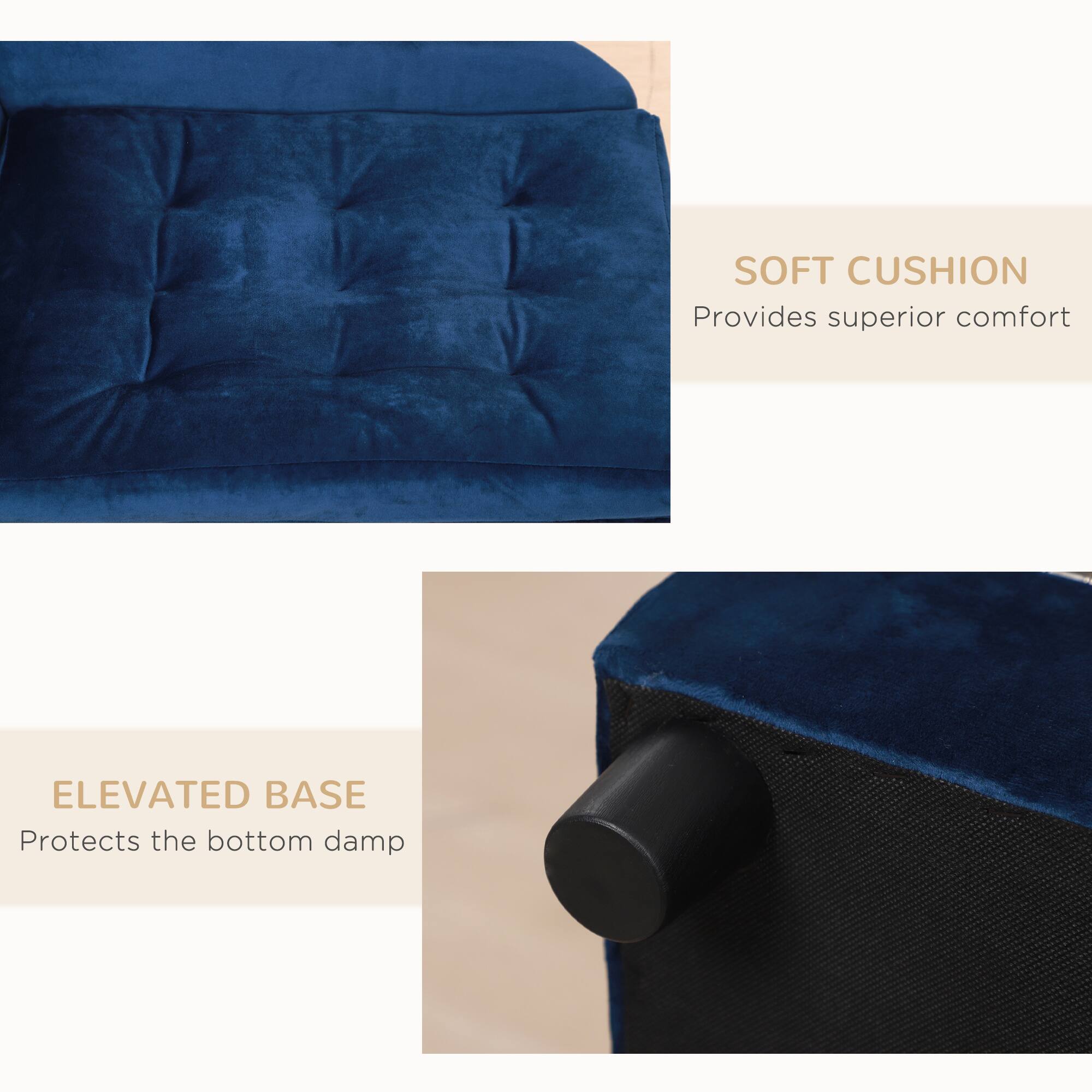 SOFT CUSHION  
Provides superior comfort  

ELEVATED BASE  
Protects the bottom damp