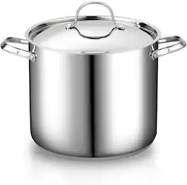 Cooks Standard - Classic 12 Quart Stock Pot with Lid, Pasta Pot - Stainless Steel
