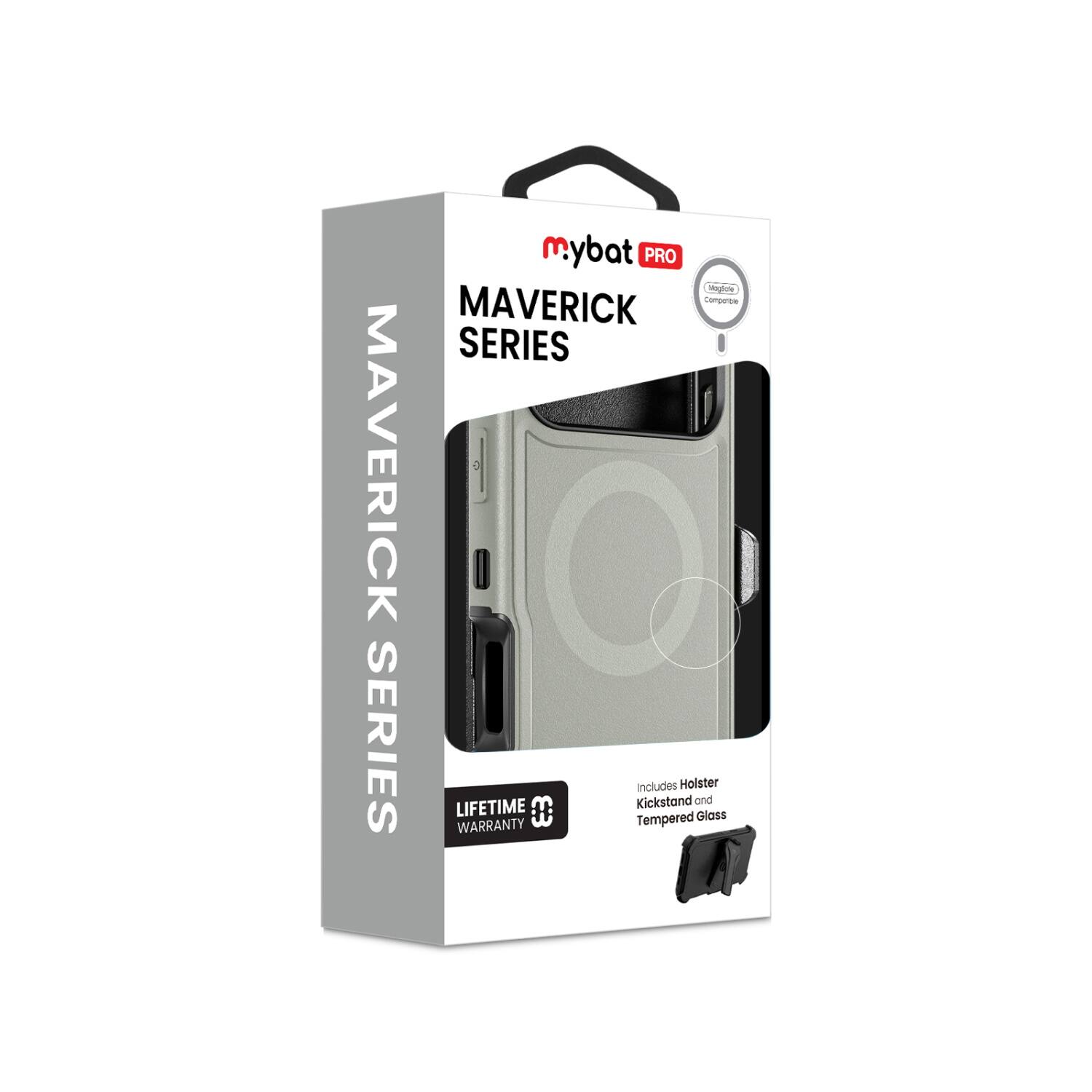 mybat PRO  
MAVERICK SERIES  

MAVERICK SERIES  

LIFETIME WARRANTY  

Includes Holster, Kickstand, and Tempered Glass