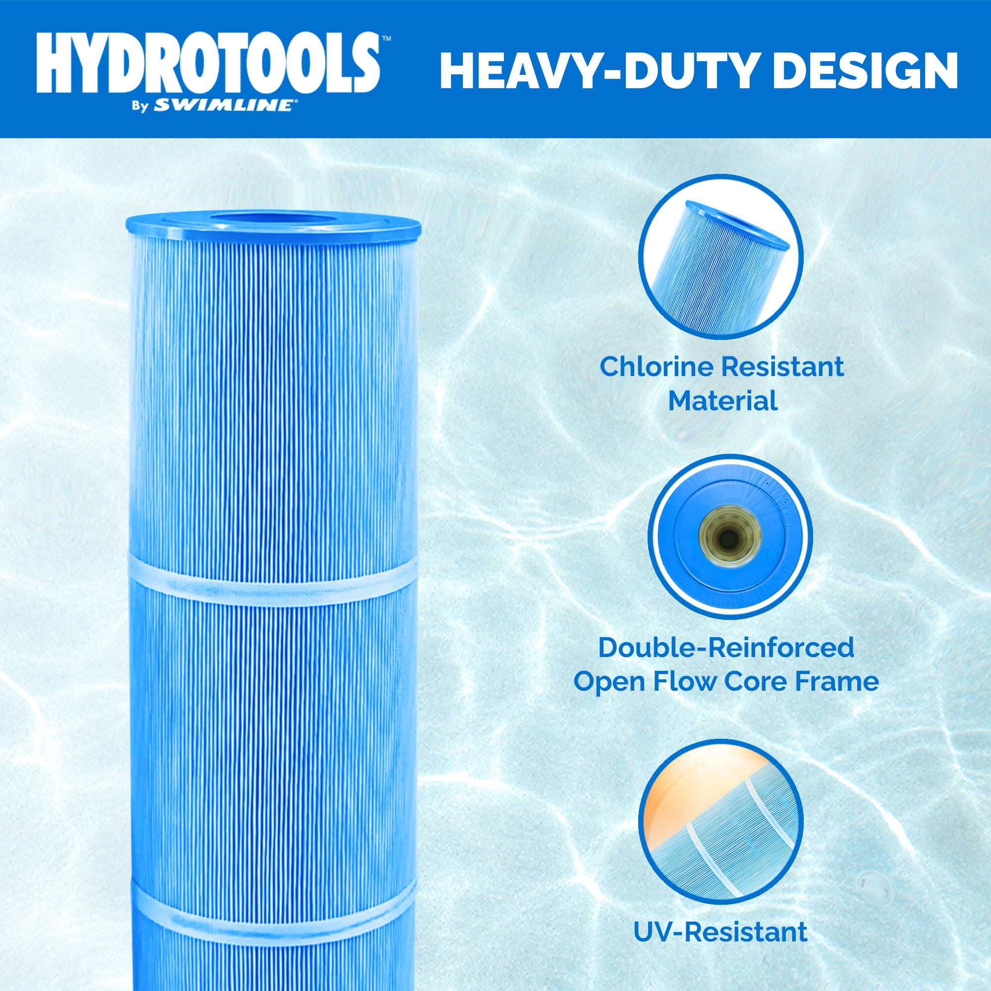 HYDROTOOLS  
By SWIMLINE  

HEAVY-DUTY DESIGN  

- Chlorine Resistant Material  
- Double-Reinforced Open Flow Core Frame  
- UV-Resistant