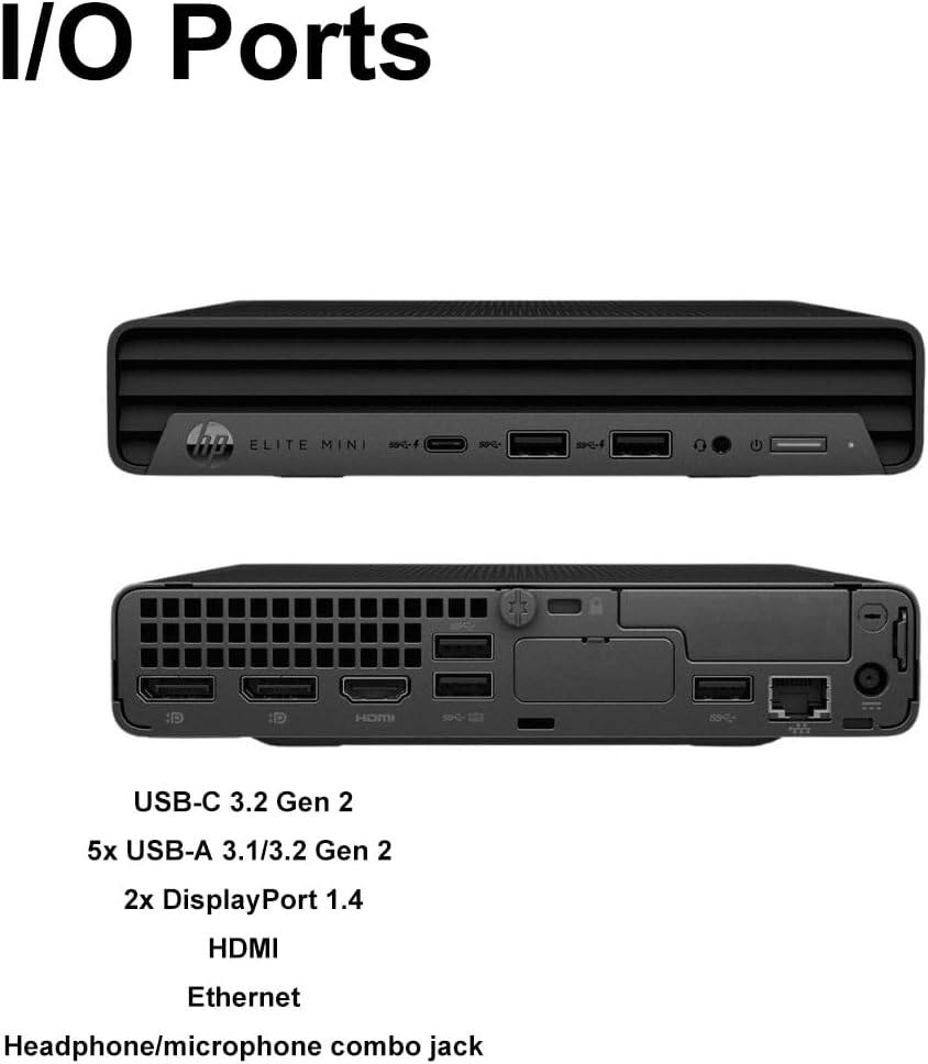 I/O Ports

- USB-C 3.2 Gen 2
- 5x USB-A 3.1/3.2 Gen 2
- 2x DisplayPort 1.4
- HDMI
- Ethernet
- Headphone/microphone combo jack