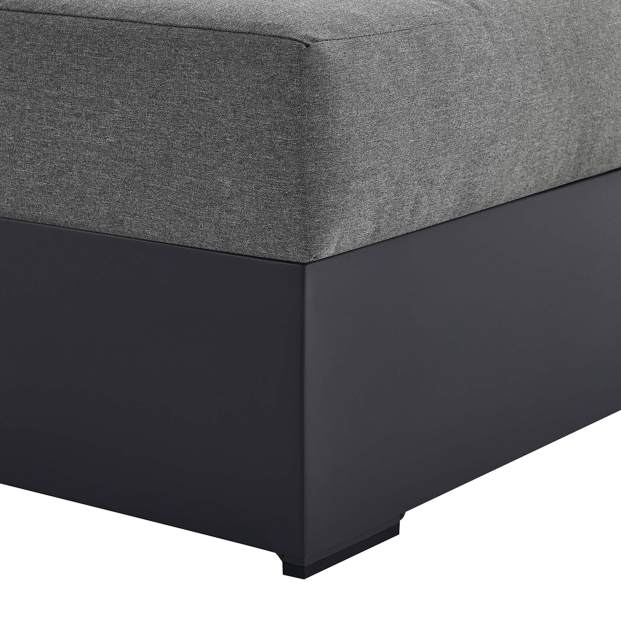 Alt View 6. Modway - Tahoe Outdoor Patio Powder-Coated Aluminum Modular Right-Facing Chaise Lounge by Modway - Gray Charcoal.