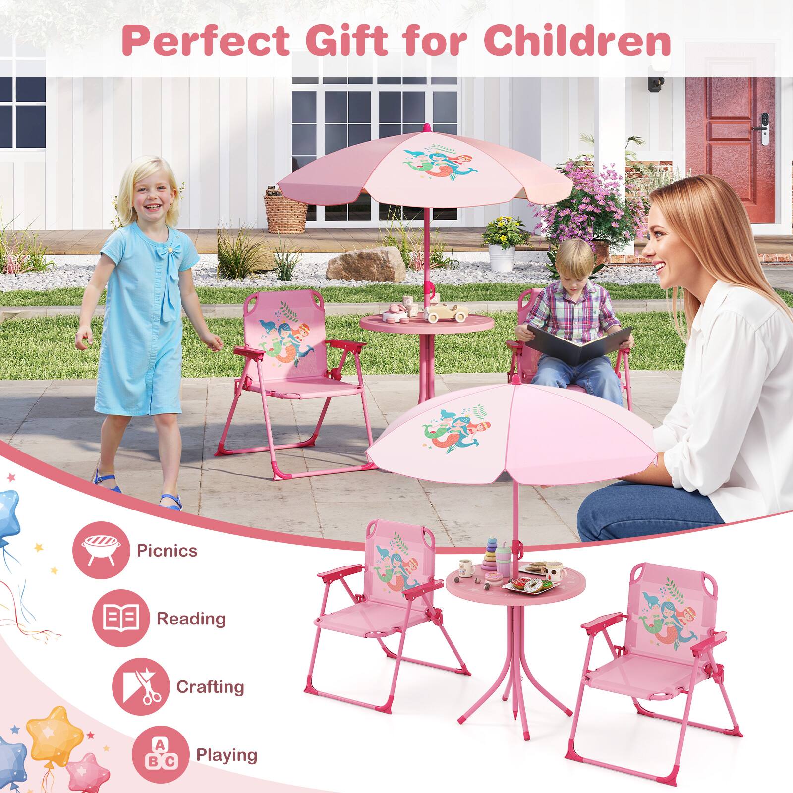 Perfect Gift for Children

- Picnics
- Reading
- Crafting
- Playing