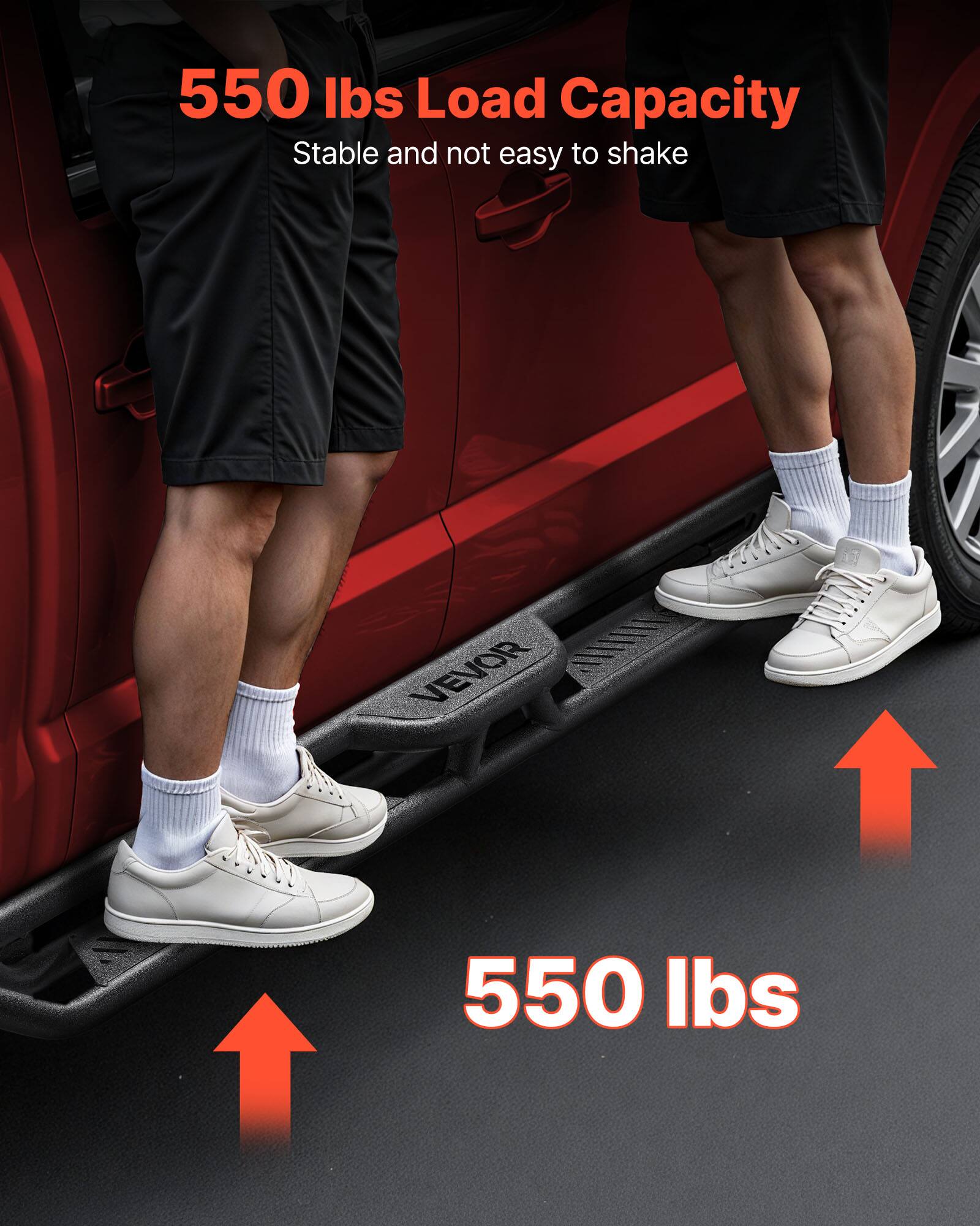 550 lbs Load Capacity  
Stable and not easy to shake  

550 lbs