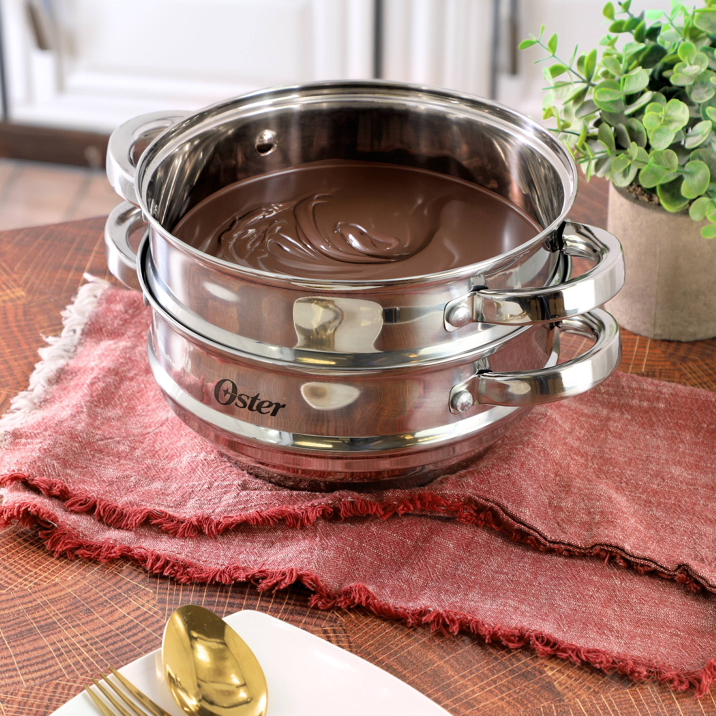 Alt View 4. Oster - Oster Sangerfield 8 Inch Universal Stainless Steel Double Boiler with Lid - Silver.