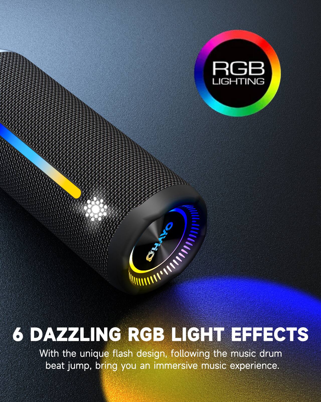 RGB LIGHTING

6 DAZZLING RGB LIGHT EFFECTS

With the unique flash design, following the music drum beat jump, bring you an immersive music experience.