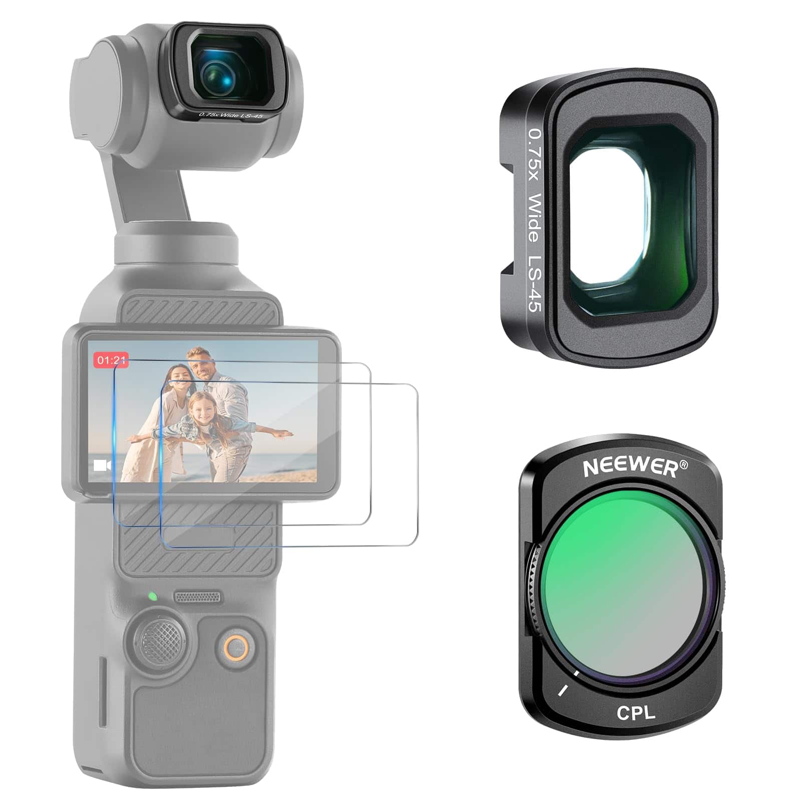 Neewer - CPL & Wide Lens Kit for Osmo Pocket 3