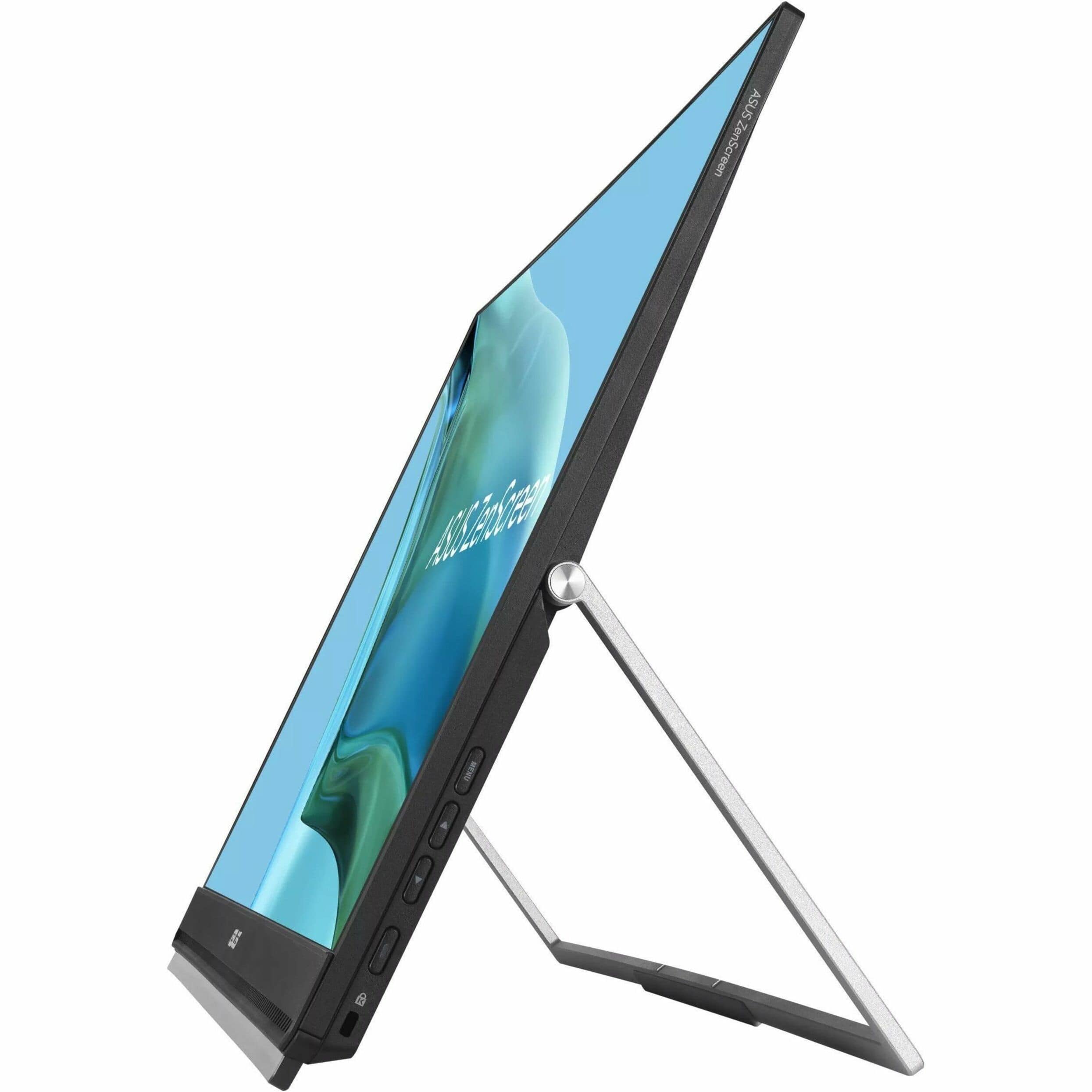 Left. ASUS - ZenScreen 24" FHD IPS 75Hz Portable Monitor (HDMI, USB-C) - Black.