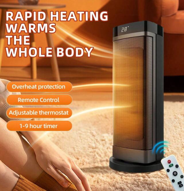 RAPID HEATING WARMS THE WHOLE BODY

- Overheat protection
- Remote Control
- Adjustable thermostat
- 1-9 hour timer