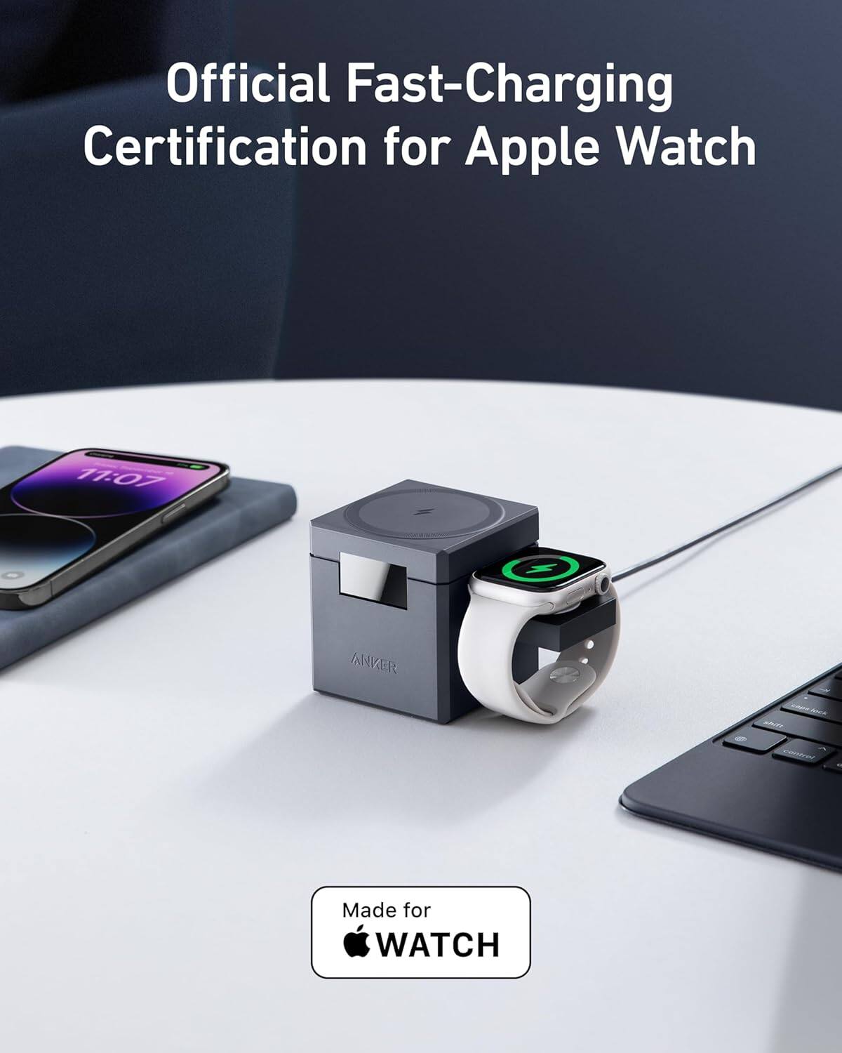 Official Fast-Charging Certification for Apple Watch

Made for WATCH