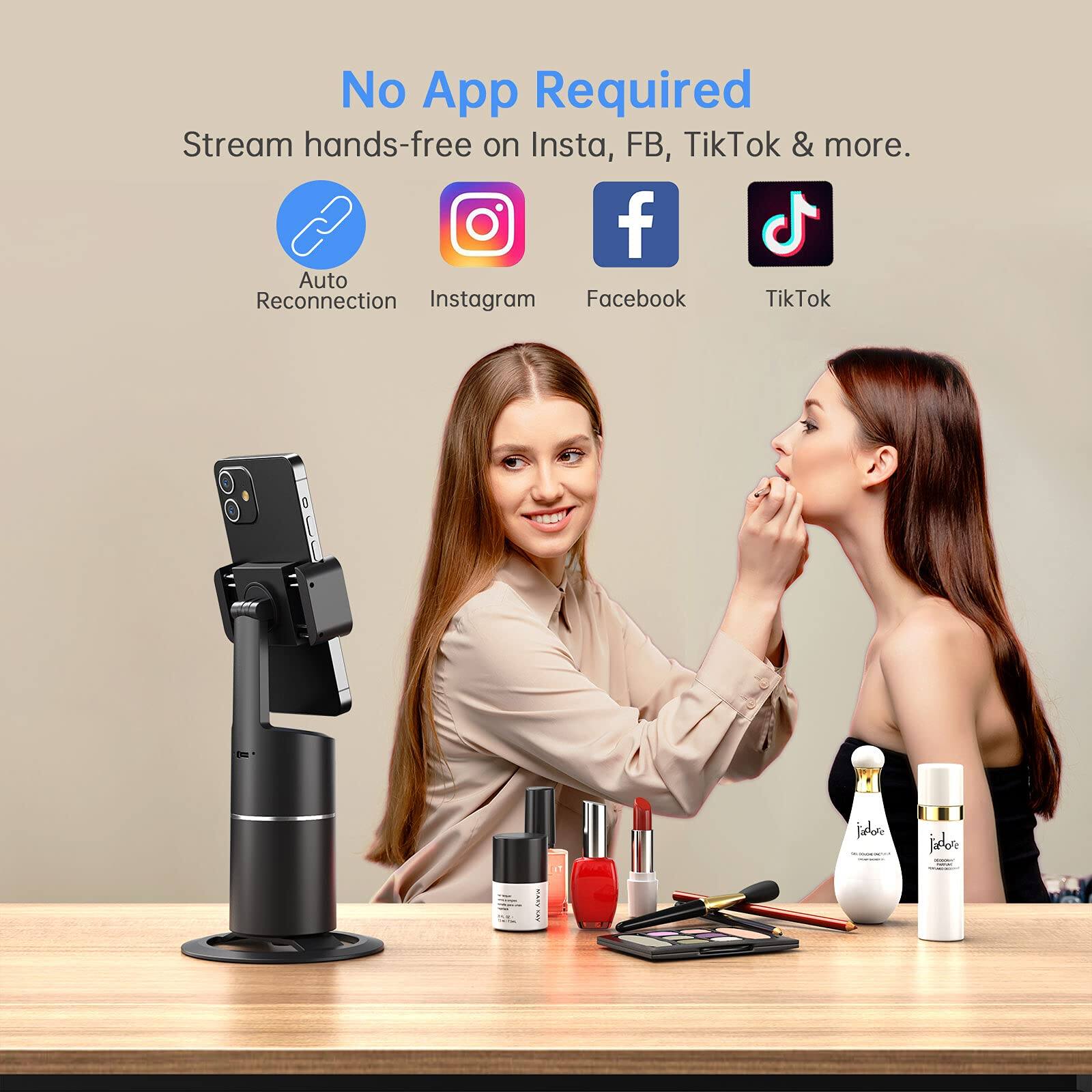 No App Required  
Stream hands-free on Insta, FB, TikTok & more.  
Auto Reconnection  
Instagram  
Facebook  
TikTok
