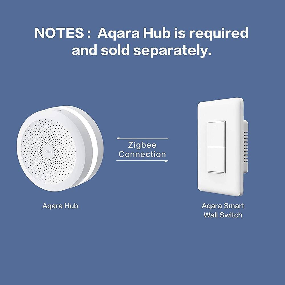 NOTES: Aqara Hub is required and sold separately.

Aqara Hub

Zigbee Connection

Aqara Smart Wall Switch