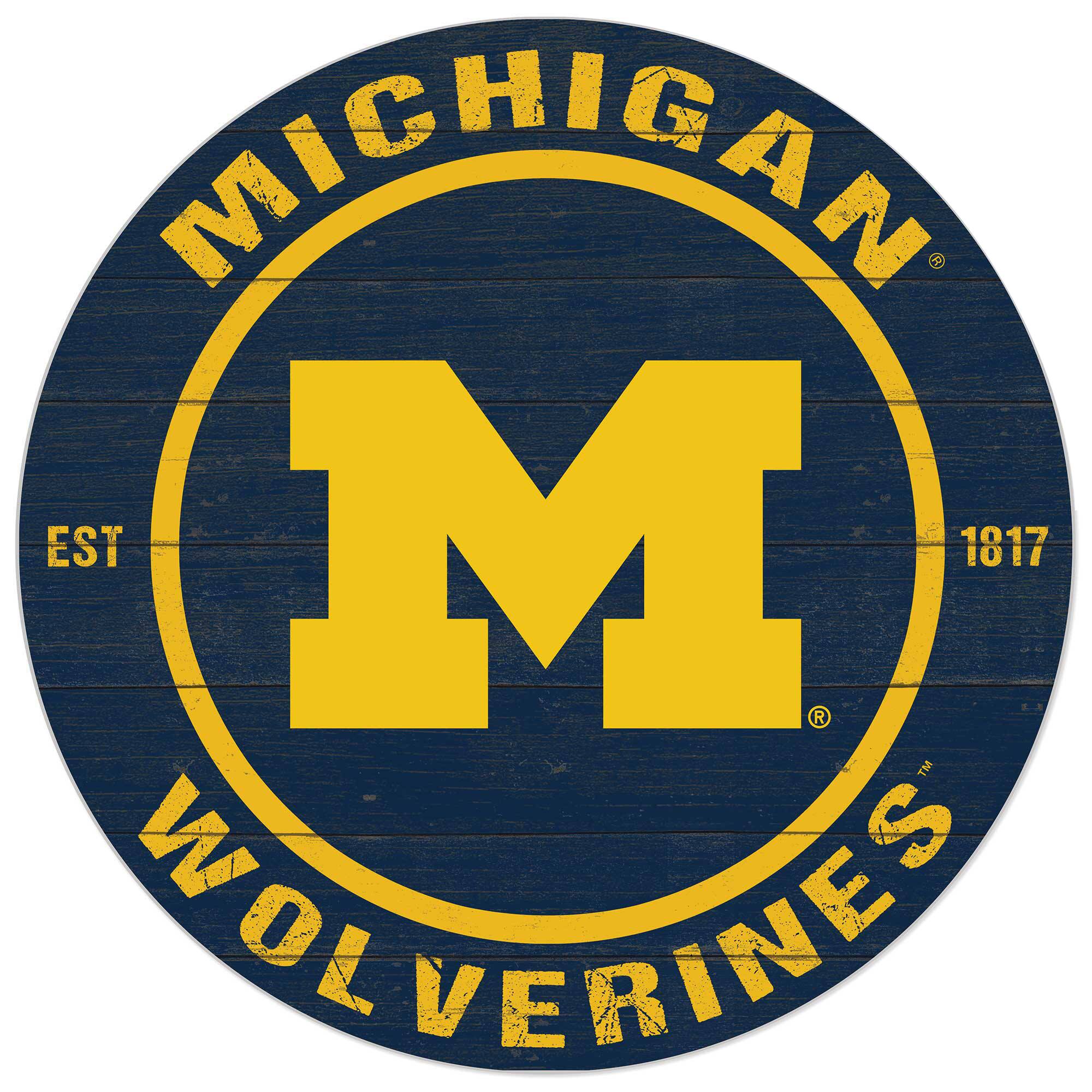 Michigan Wolverines 20'' x 20'' Indoor/Outdoor Circle Sign