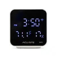 AcuRite - Smart WiFi Indoor Thermometer & Hygrometer with App for Infrared Control & Remote Monitoring - Black - Front_Zoom