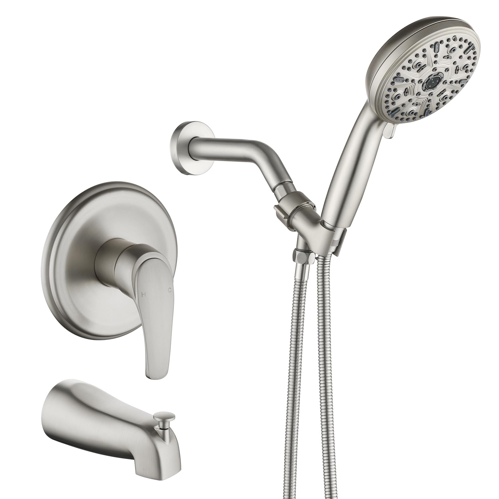Brushed Nickel-with tub spout