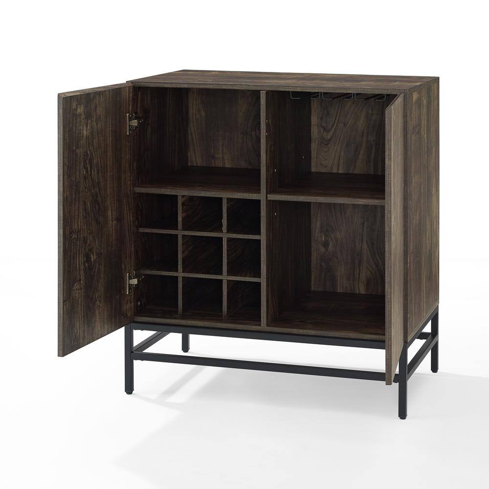 Alt View 1. Crosley Furniture - Jacobsen Bar Cabinet - Brown Ash.